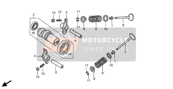 Honda NES150 2005 CAMSHAFT & VALVE for a 2005 Honda NES150